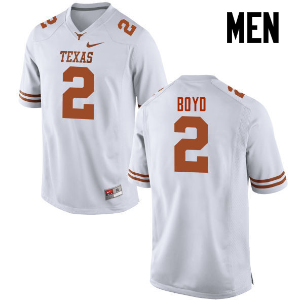 Men #2 Kris Boyd Texas Longhorns College Football Jerseys-White